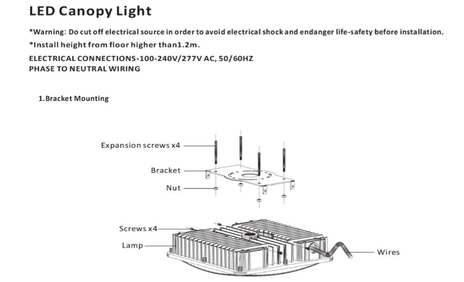 CPL01 LED canopy light