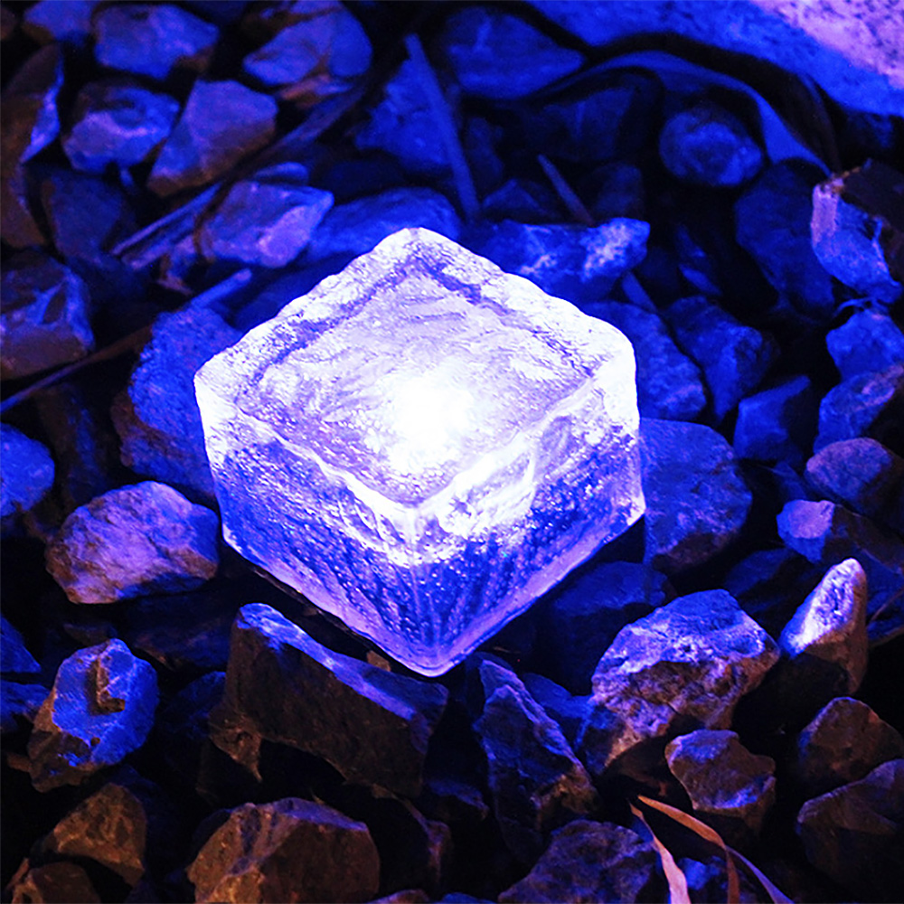 SG01- Glass Solar Ice Brick Light