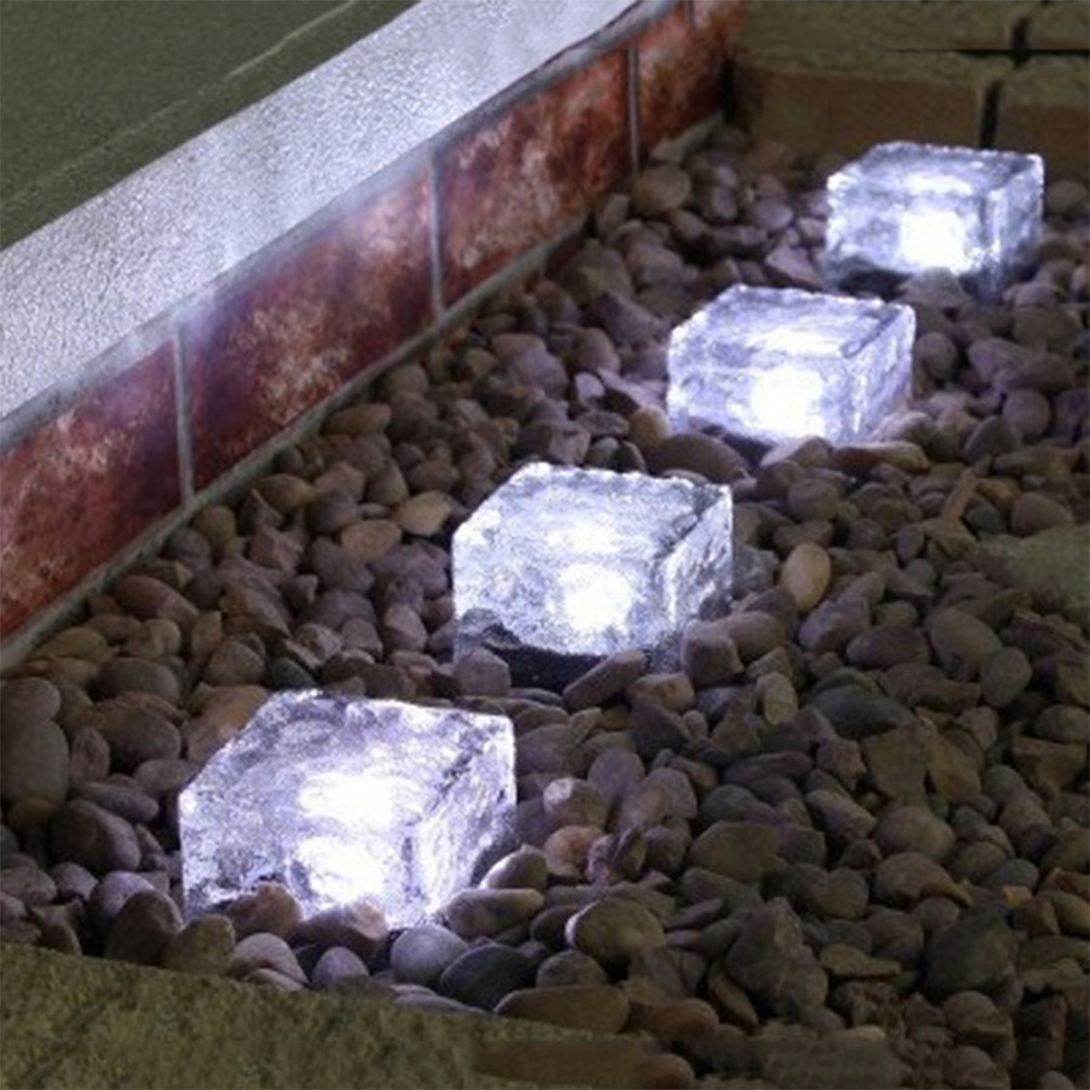 SG01- Glass Solar Ice Brick Light