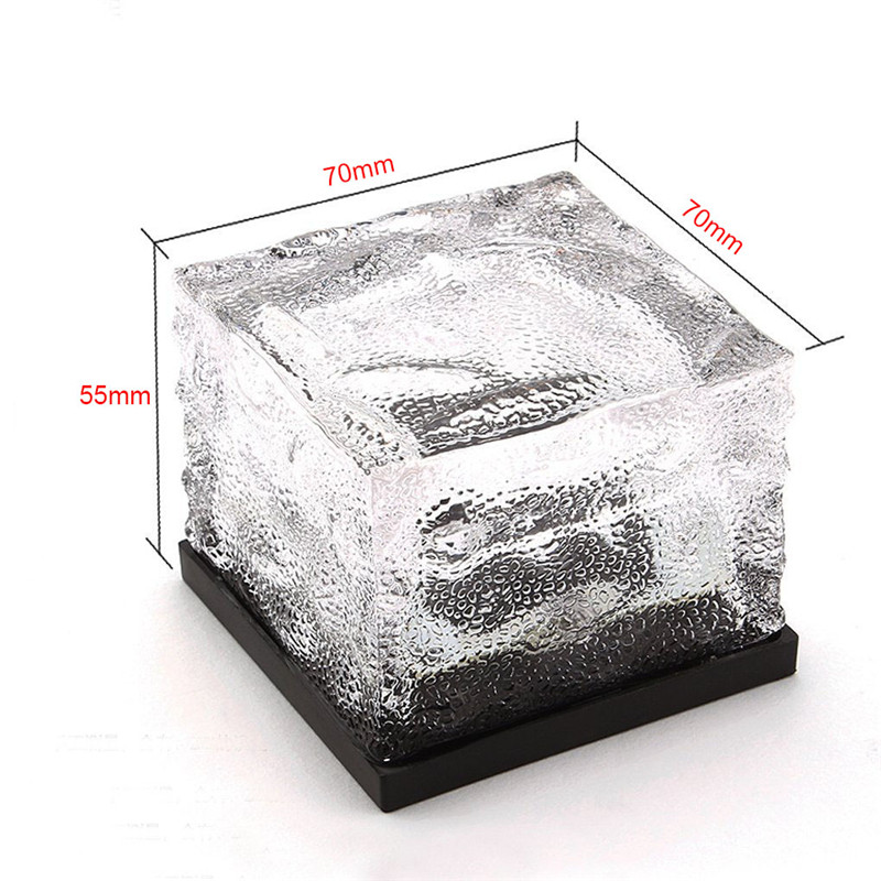 SG01- Glass Solar Ice Brick Light