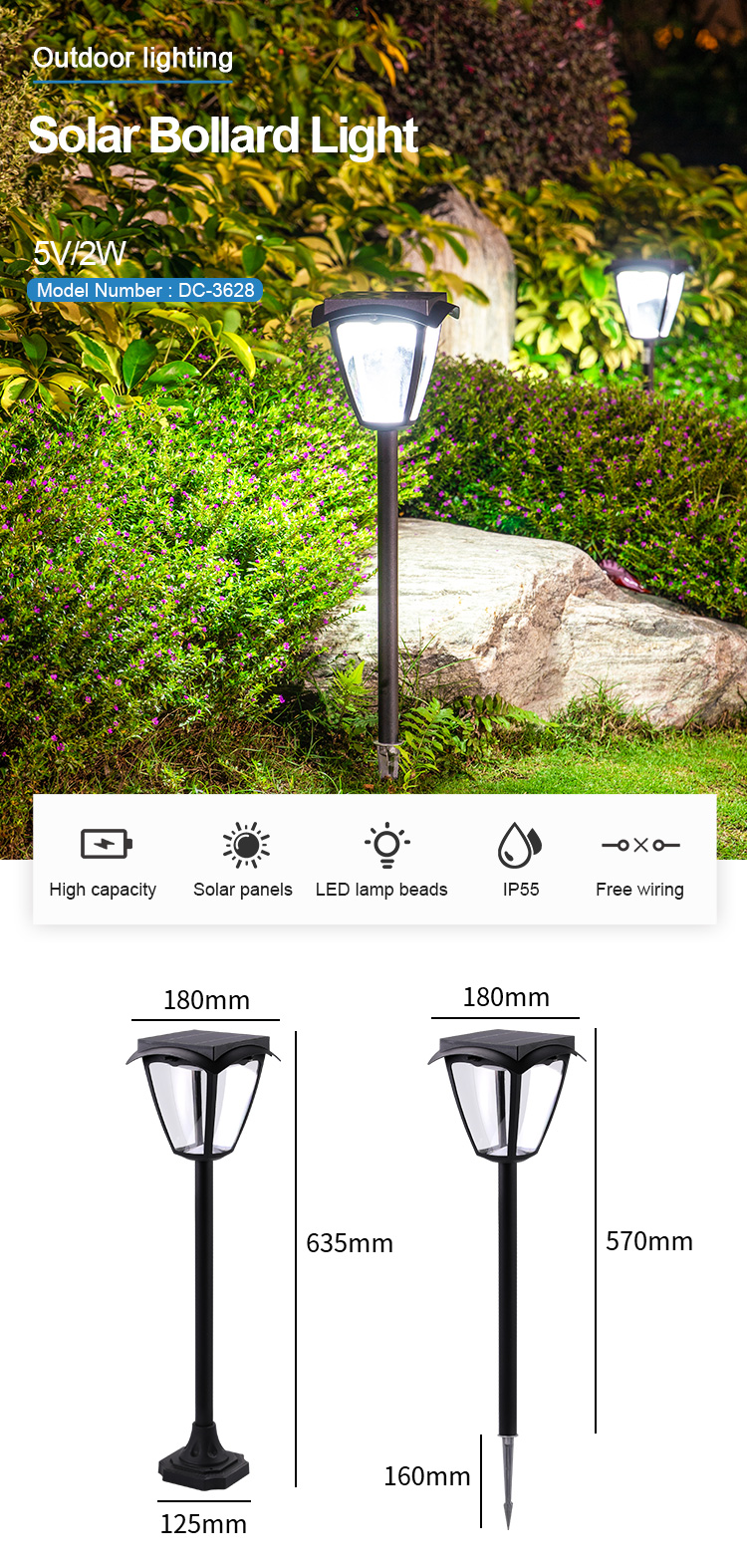 SG03- Spike Decoration Solar Led Garden Lamp