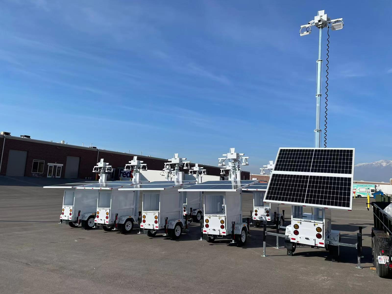 Trailer Mounted Construction Portable Solar Mobile Light Tower