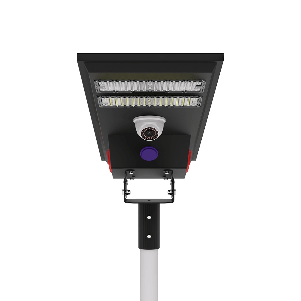 SS06 outdoor solar led street light LiFePO4 battery with camera CCTV