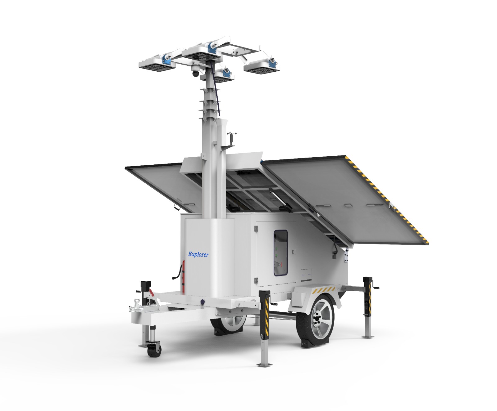 Trailer Mounted Construction Portable Solar Mobile Light Tower