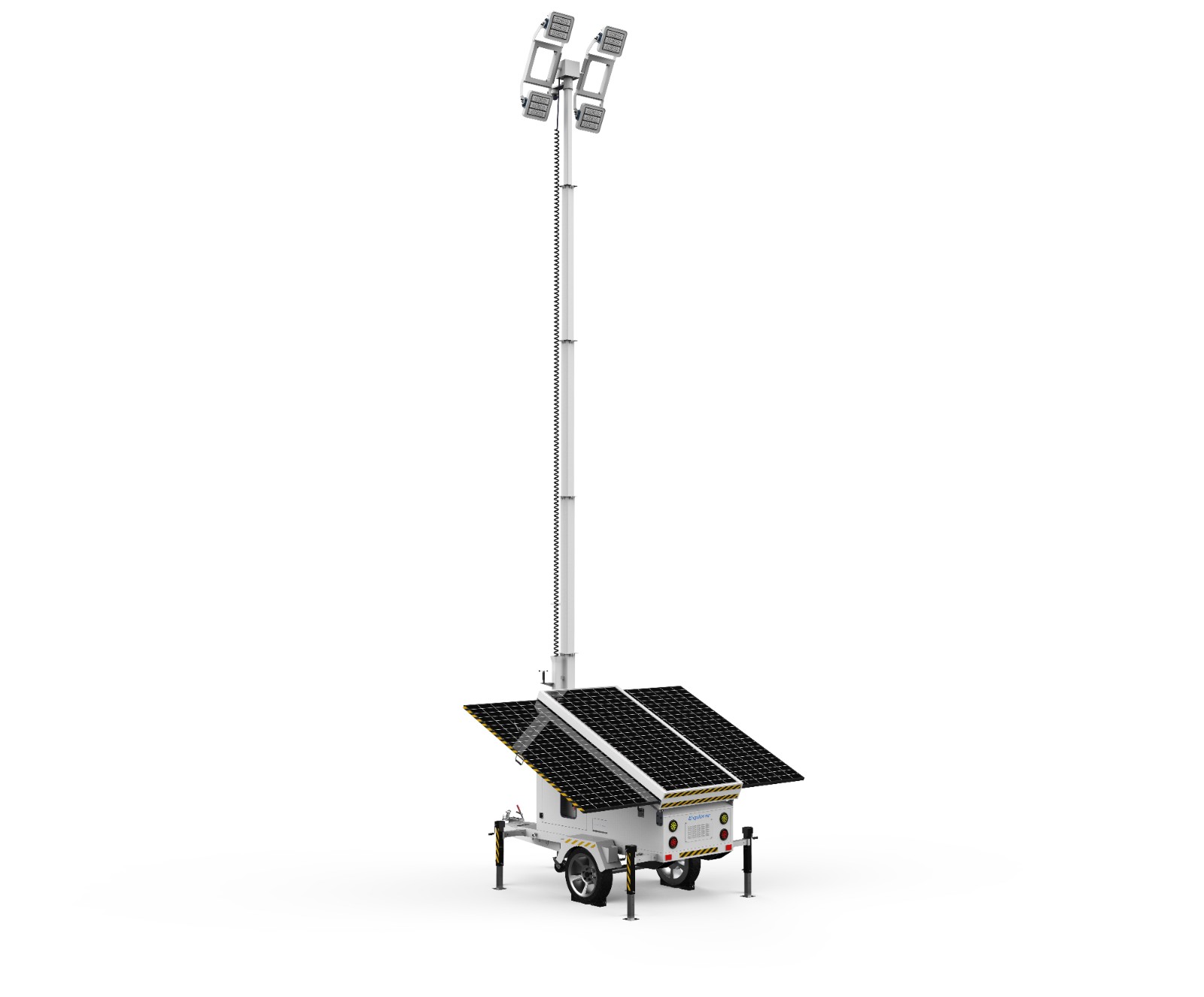 Trailer Mounted Construction Portable Solar Mobile Light Tower