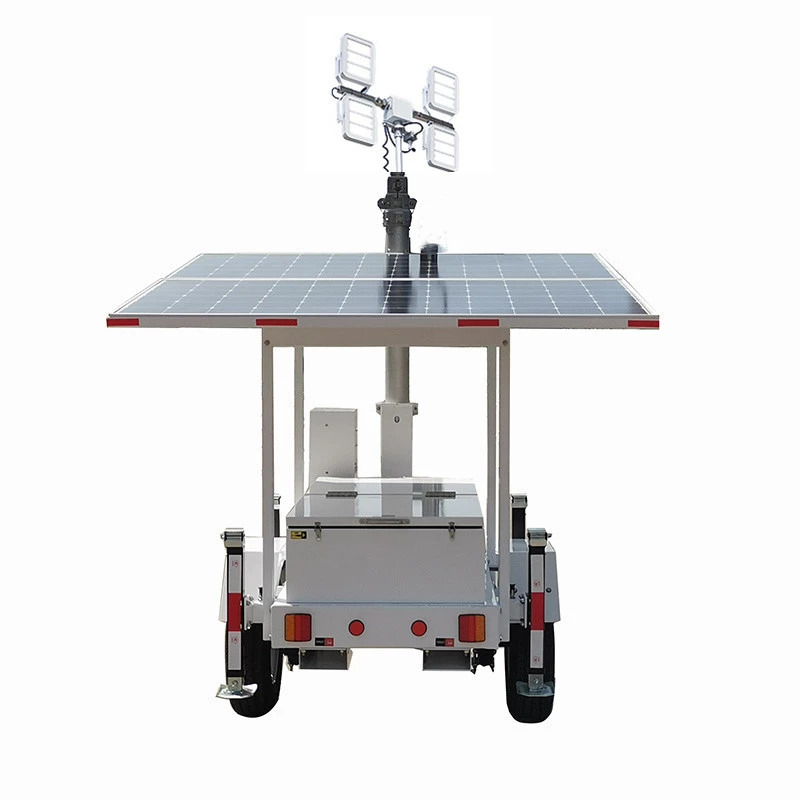 Trailer Mounted Construction Portable Solar Mobile Light Tower