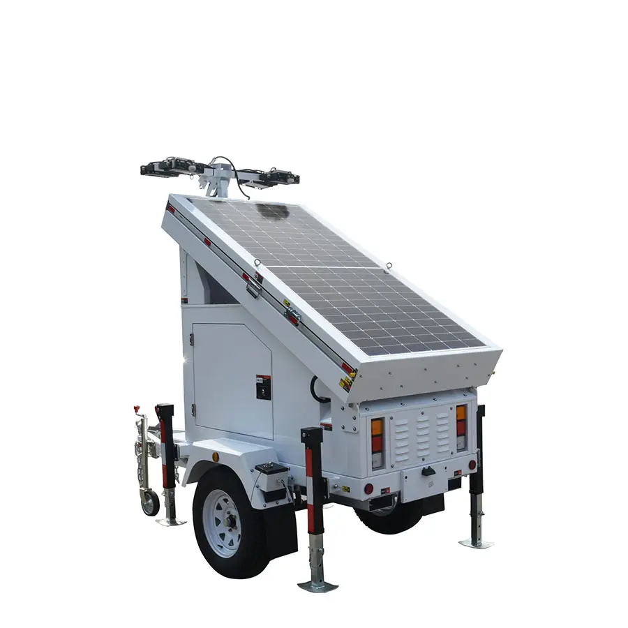 Trailer Mounted Construction Portable Solar Mobile Light Tower