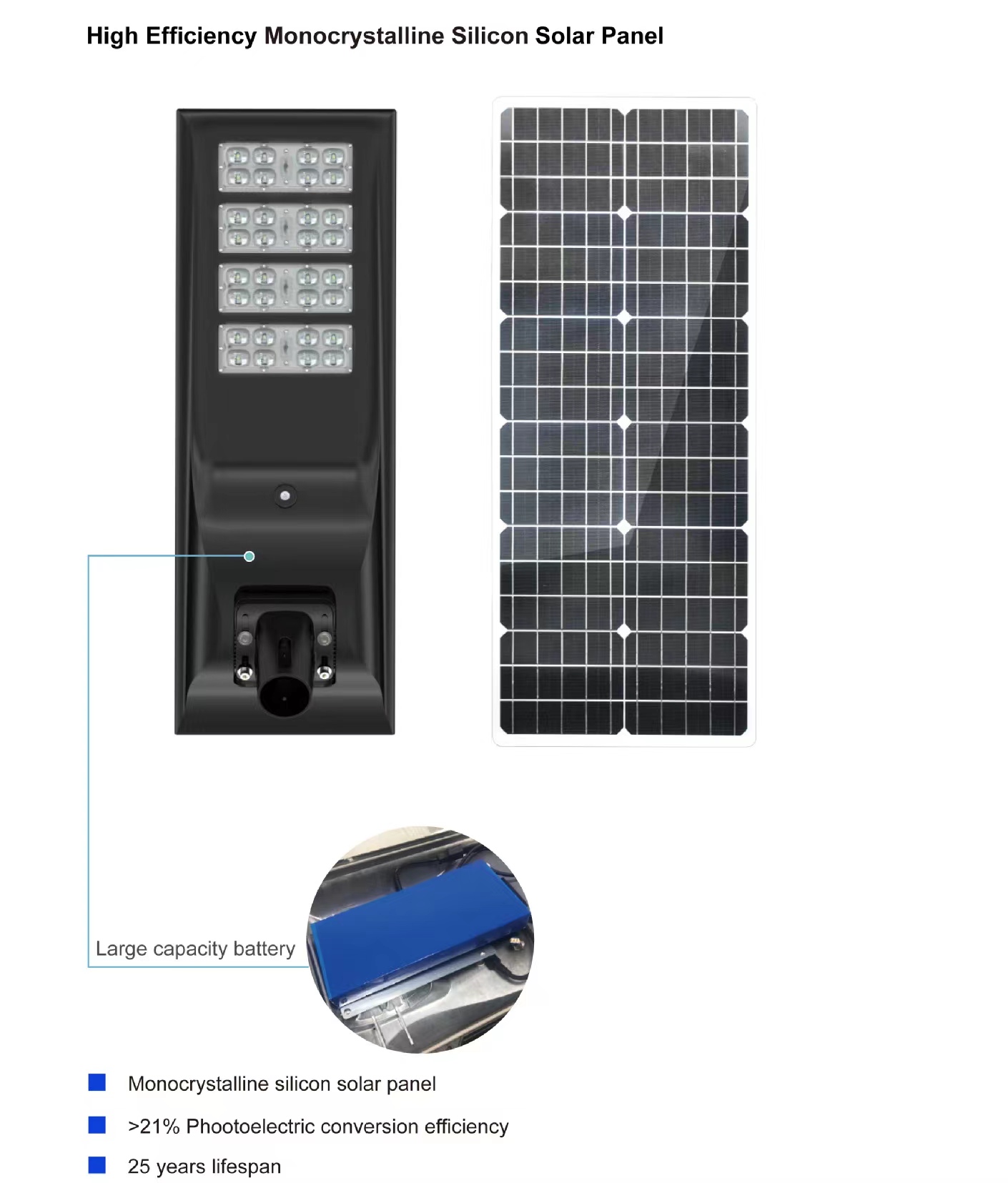 SS07 IP66 Outdoor All In One Solar Street light