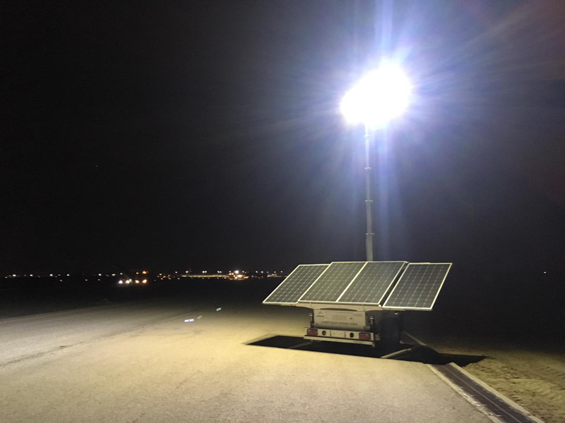 Trailer Mounted Construction Portable Solar Mobile Light Tower