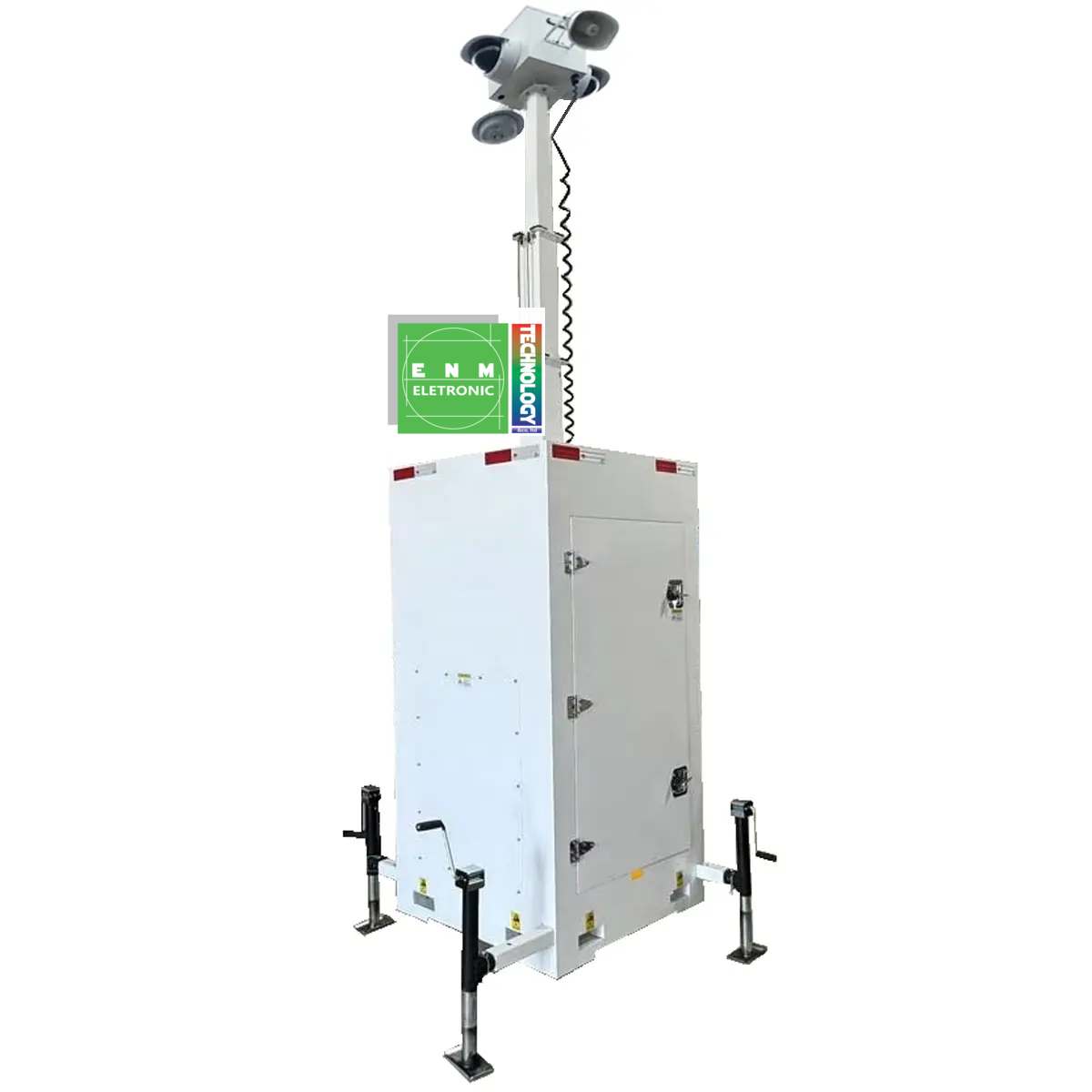 Mobile surveillance unit emergency light tower mobile surveillance tower for construction sites monitoring