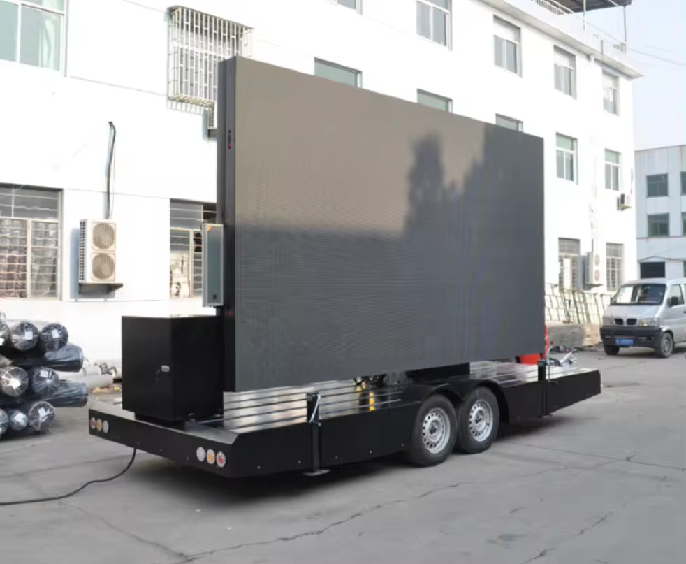 Mobile LED display trailer