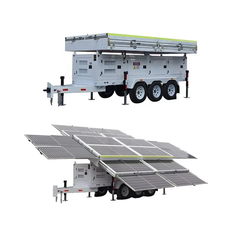 Mobile Solar Generator Energy Tower Solar Panel Trailer