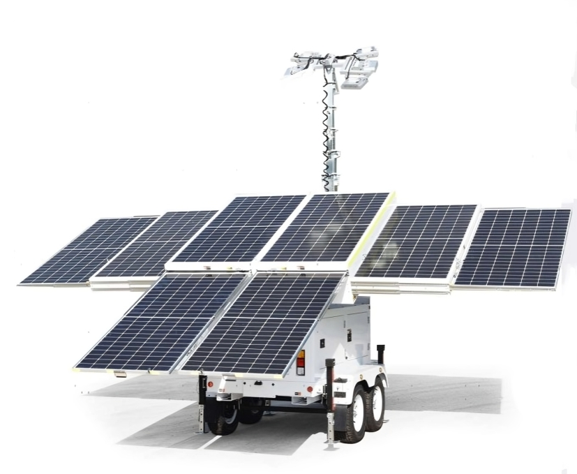 Mobile Solar Generator Energy Tower Solar Panel Trailer