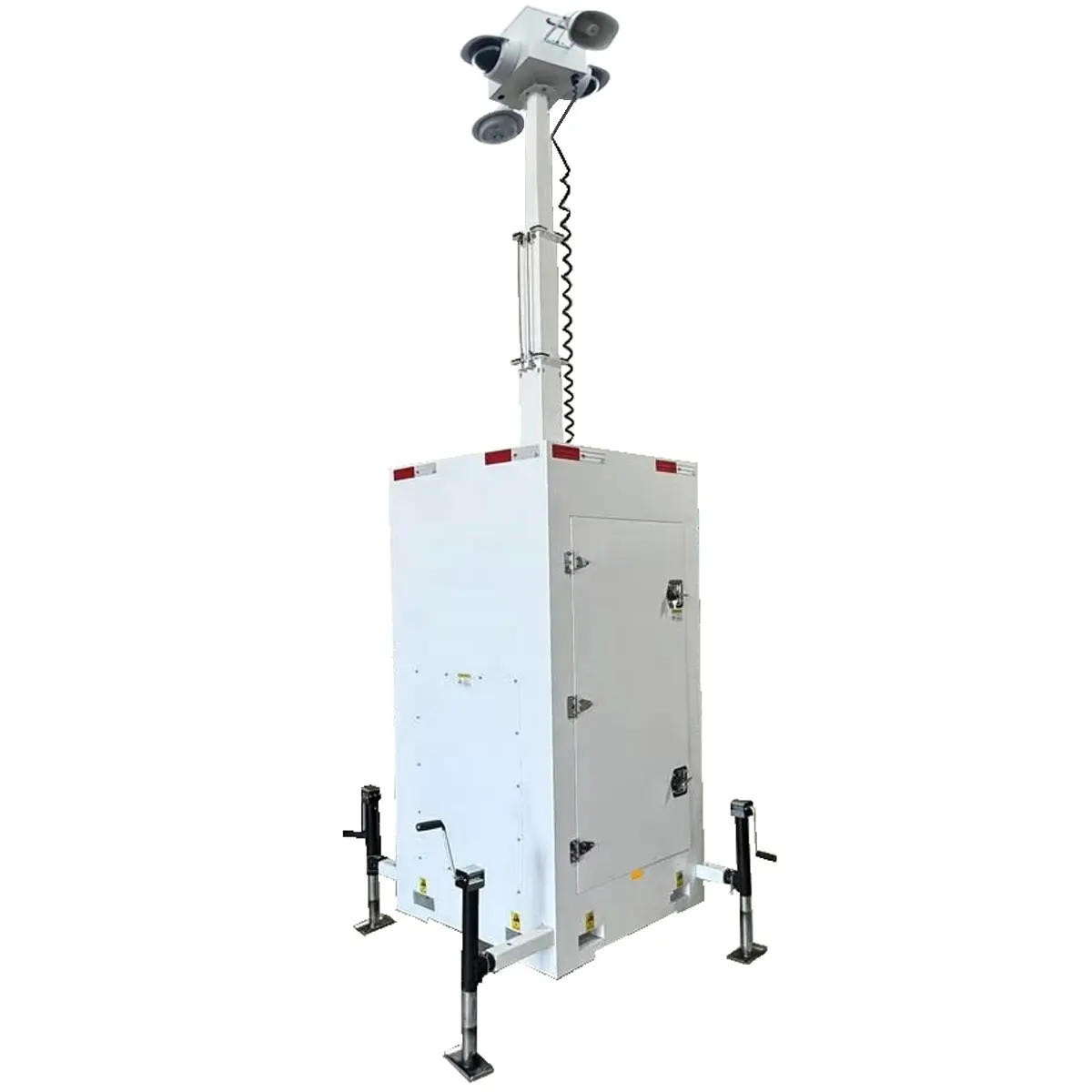 Mobile surveillance unit emergency light tower mobile surveillance tower for construction sites monitoring