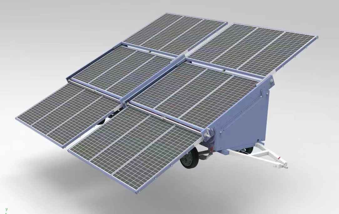 Mobile Solar Generator Energy Tower Solar Panel Trailer